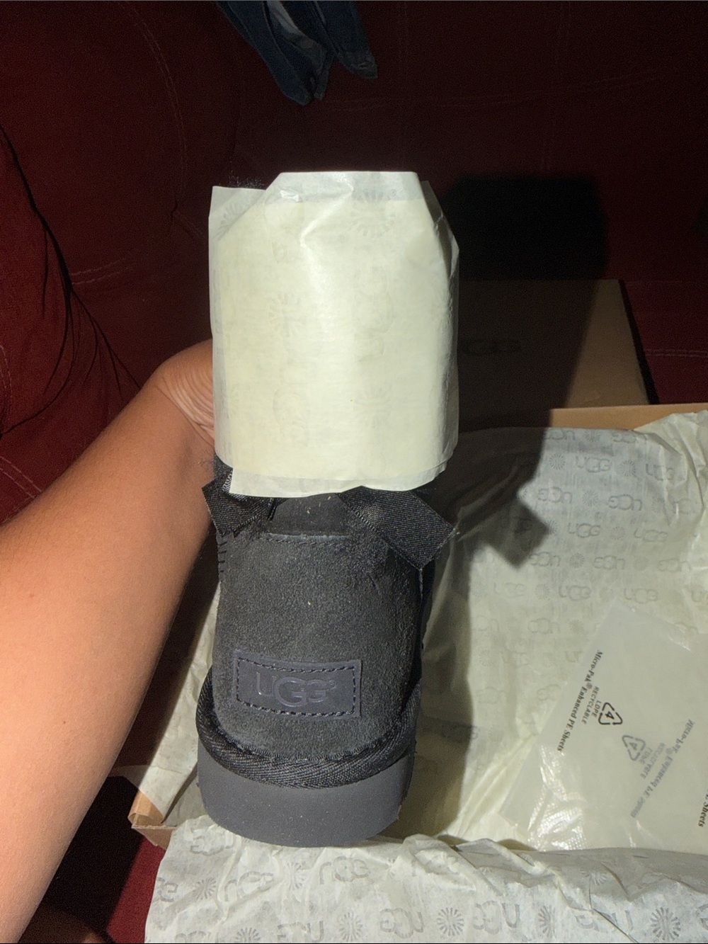 UGG W Mini Bailey Bow II Boots - Black - Picture 3 of 4